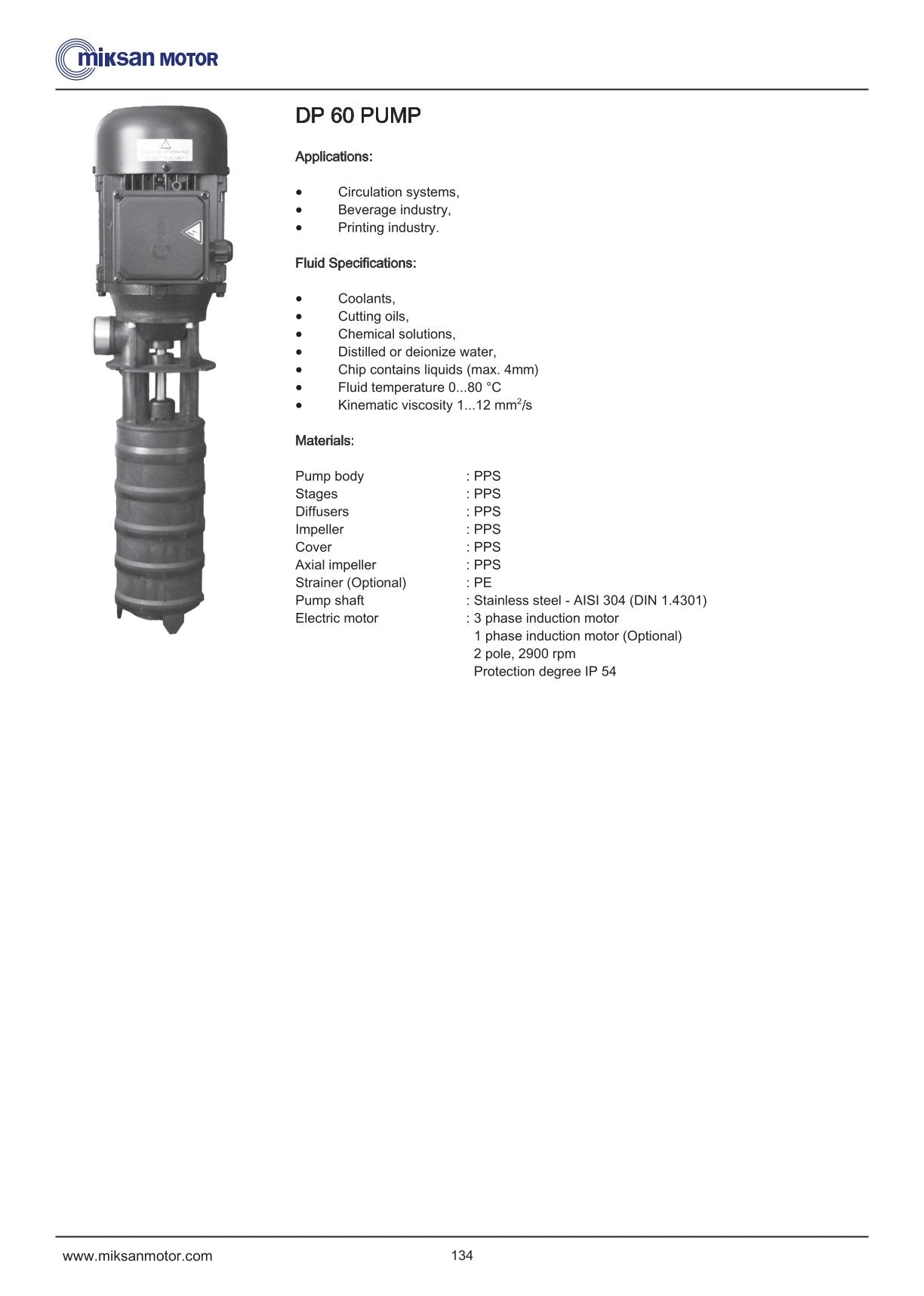 Miksan DP 61 -leikkuunestepumppu